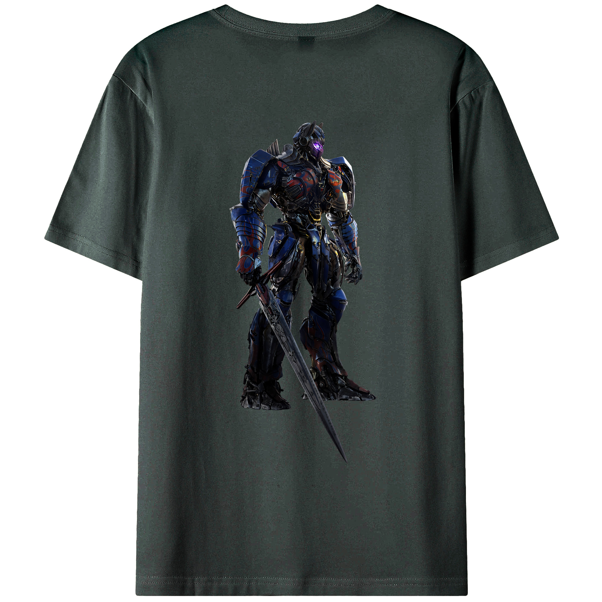 （画像用） Transformers トランスフォーマー 綿100％ メンズ半袖Tシャツ（バックプリント） 通気性